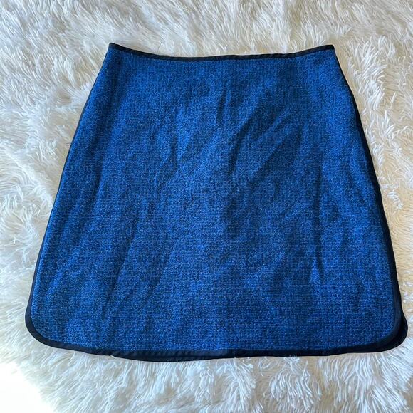 Banana Republic A-Line Royal Blue Mini Skirt Size 4, Lined Tweed - Picture 1 of 4